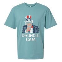 Druncle Sam Funny Uncle Sam Beer 4th Of July Party Drinking Sueded Cloud Jersey T-Shirt