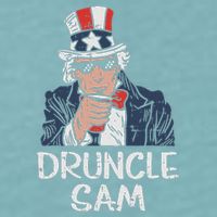 Druncle Sam Funny Uncle Sam Beer 4th Of July Party Drinking Sueded Cloud Jersey T-Shirt