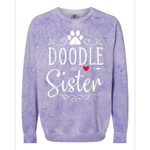 Doodle Sister Funny Doodle Lover Outfit Colorblast Crewneck Sweatshirt