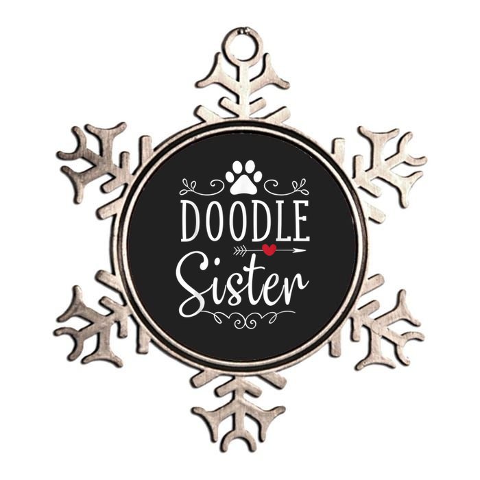 Doodle Sister Funny Doodle Lover Outfit Metallic Star Ornament