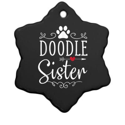 Doodle Sister Funny Doodle Lover Outfit Ceramic Star Ornament