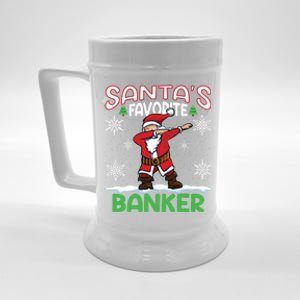 Dab SantaS Favorite Banker Christmas Santa Dabbing Cute Gift Beer Stein