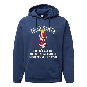 Dear Santa Forget The Naughty List S Funny Christmas Gift Performance Fleece Hoodie