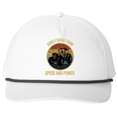 Diddly Squat Farm Speed And Power Tractor Vintage Snapback Five-Panel Rope Hat