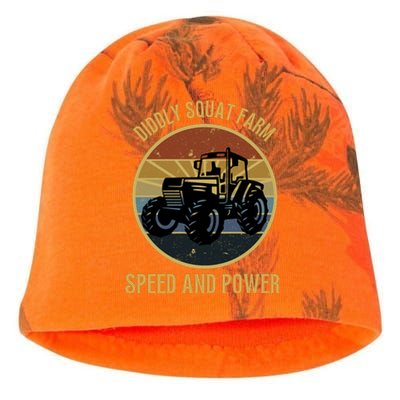 Diddly Squat Farm Speed And Power Tractor Vintage Kati - Camo Knit Beanie