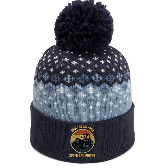 Diddly Squat Farm Speed And Power Tractor Vintage The Baniff Cuffed Pom Beanie