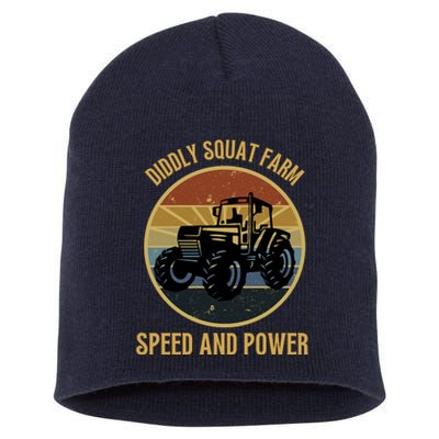 Diddly Squat Farm Speed And Power Tractor Vintage Short Acrylic Beanie