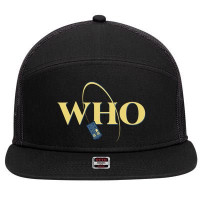 DrWho Sci Fi Show Fan 7 Panel Mesh Trucker Snapback Hat
