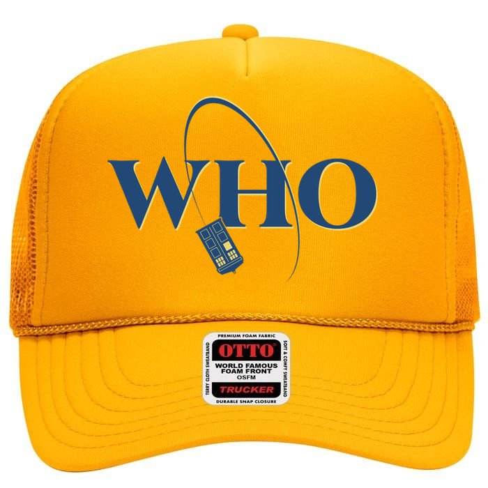 DrWho Sci Fi Show Fan High Crown Mesh Back Trucker Hat