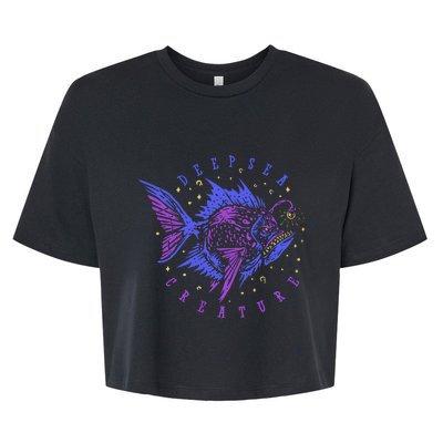 Deep Sea Fish Creature Bella+Canvas Jersey Crop Tee