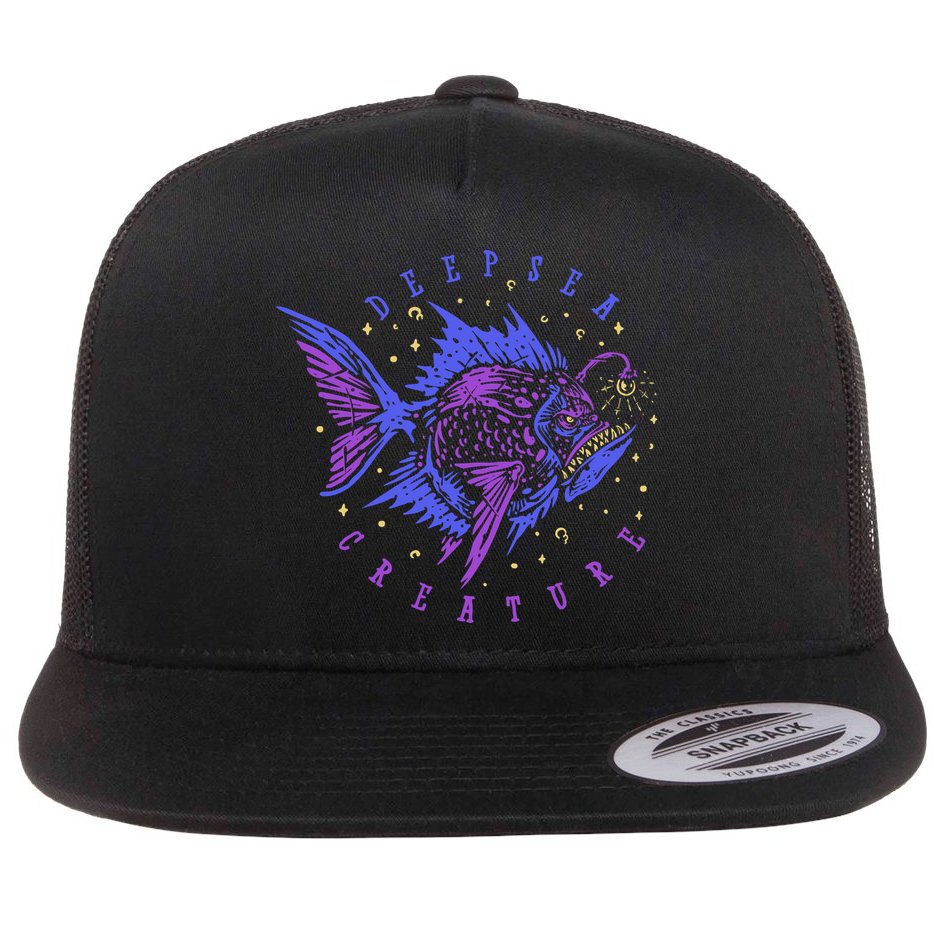 Deep Sea Fish Creature Flat Bill Trucker Hat