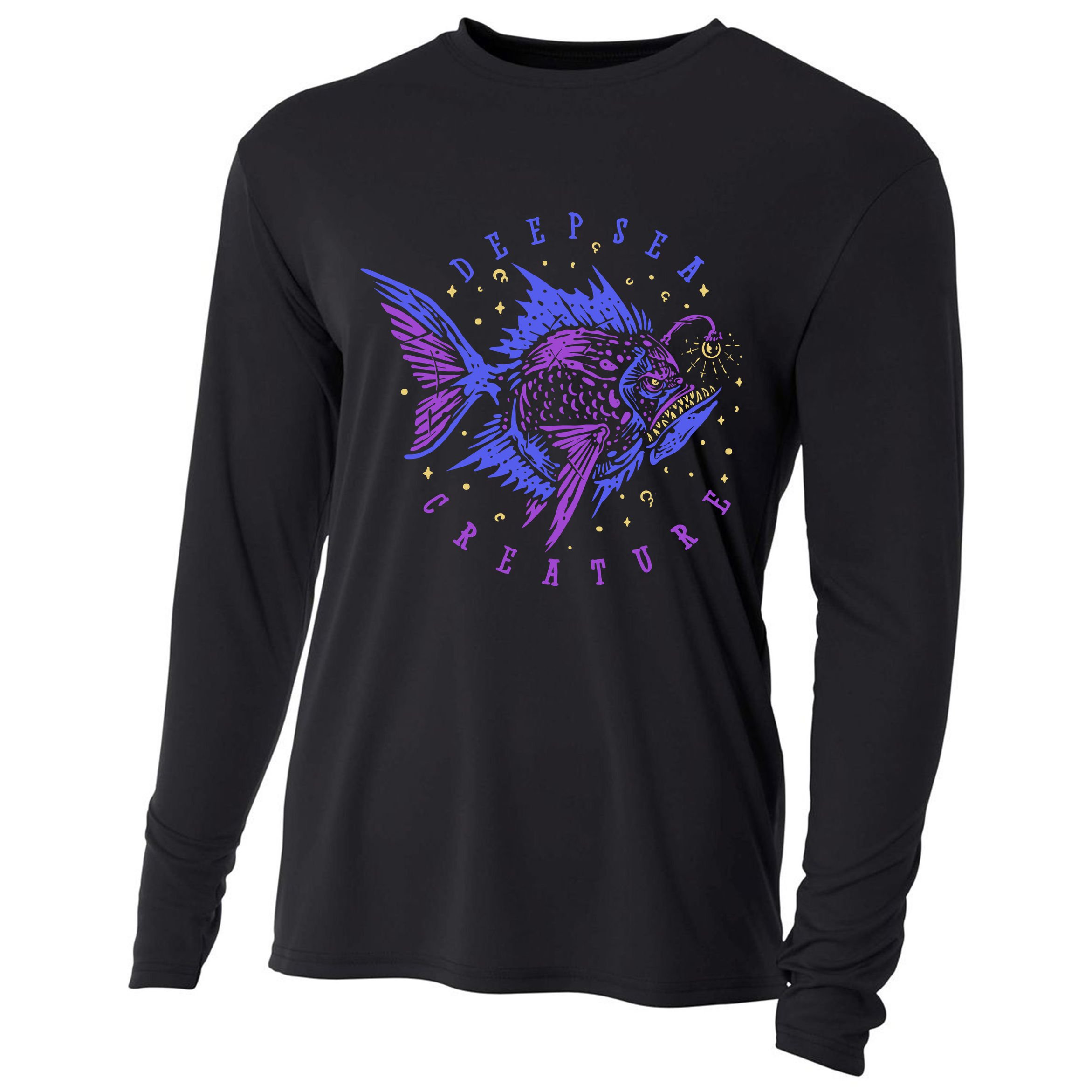 Deep Sea Fish Creature Cooling Performance Long Sleeve Crew