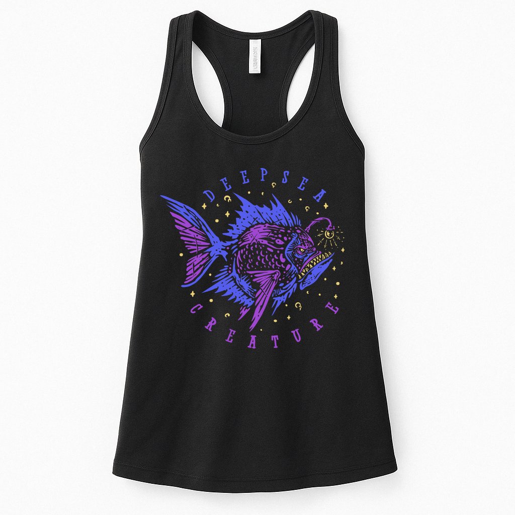 Deep Sea Fish Creature Womens Tank Top