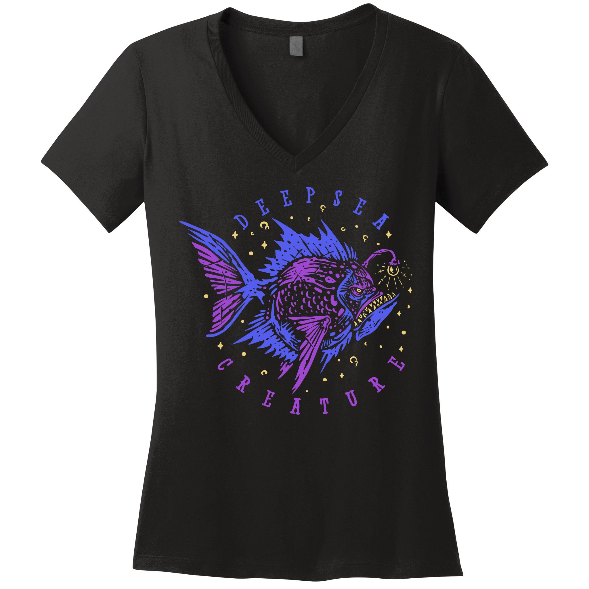 Deep Sea Fish Creature Women's V-Neck T-Shirt