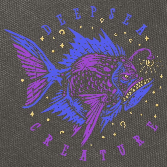 Deep Sea Fish Creature Cotton Canvas Backpack