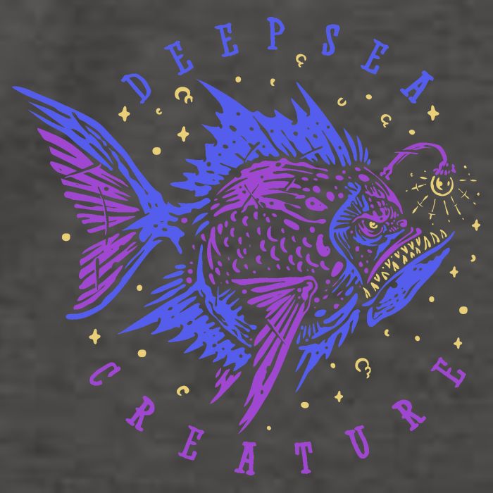 Deep Sea Fish Creature Vector Backpack