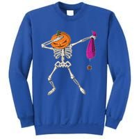 Dabbing Skeleton Funny Halloween Pumpkin Costume Autumn Gift Sweatshirt