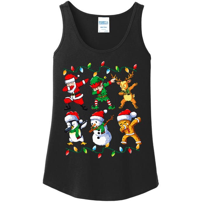 Dabbing Santa Friends Xmas Gifts Christmas Ladies Essential Tank