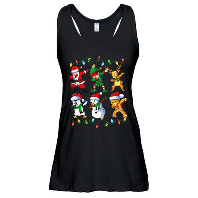 Dabbing Santa Friends Xmas Gifts Christmas Ladies Essential Flowy Tank