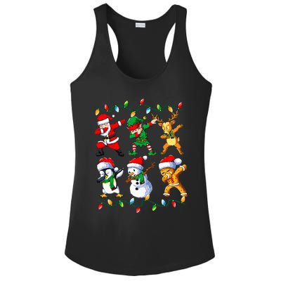 Dabbing Santa Friends Xmas Gifts Christmas Ladies PosiCharge Competitor Racerback Tank