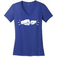 Dad Son Fist Friends For Life Gift Women's V-Neck T-Shirt