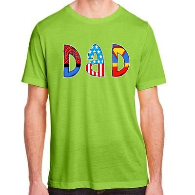 Dad Superhero Father's Day Gift Adult ChromaSoft Performance T-Shirt