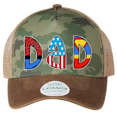 Dad Superhero Father's Day Gift Legacy Tie Dye Trucker Hat