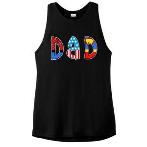 Dad Superhero Father's Day Gift Ladies PosiCharge Tri-Blend Wicking Tank