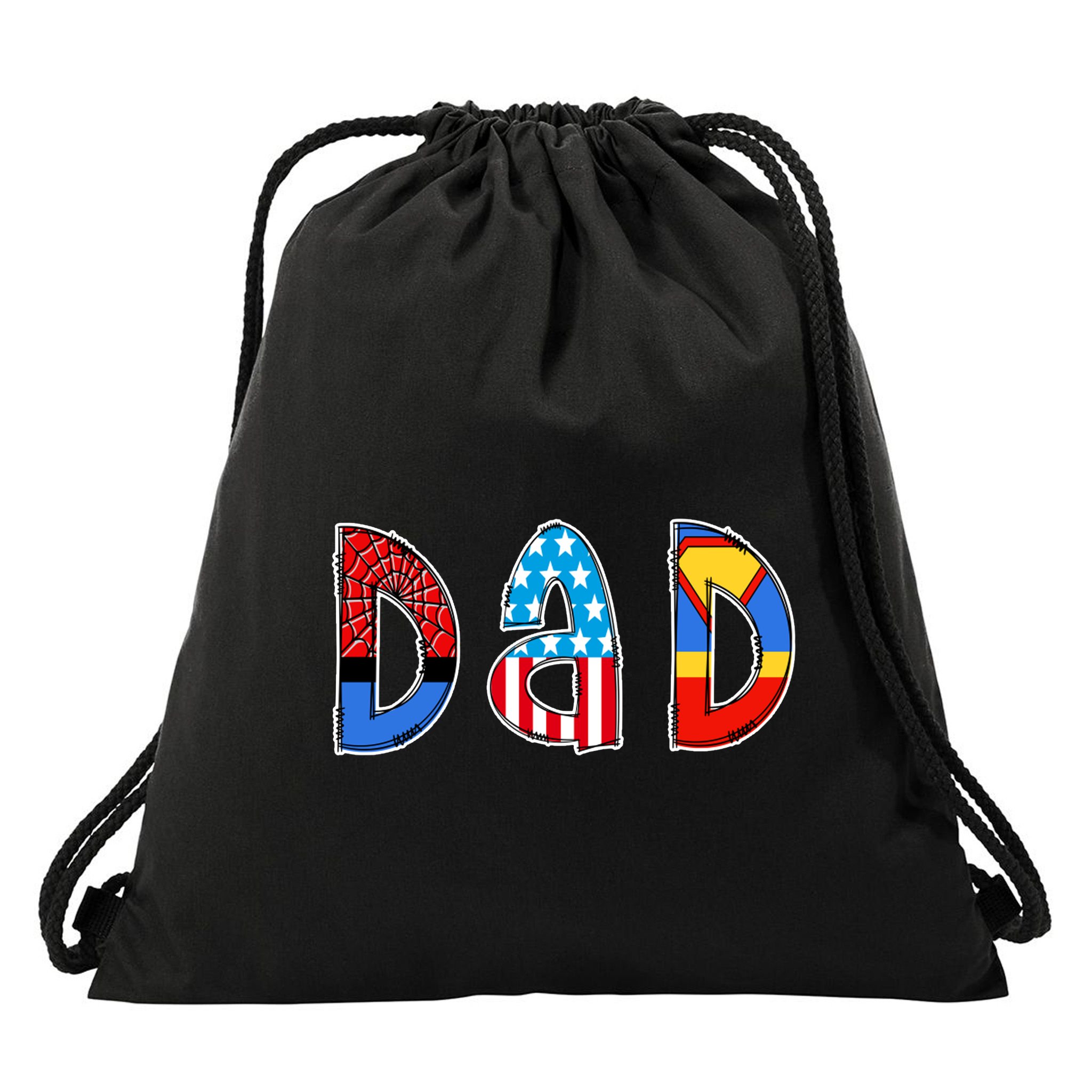 Dad Superhero Father's Day Gift Drawstring Bag