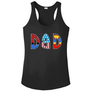 Dad Superhero Father's Day Gift Ladies PosiCharge Competitor Racerback Tank