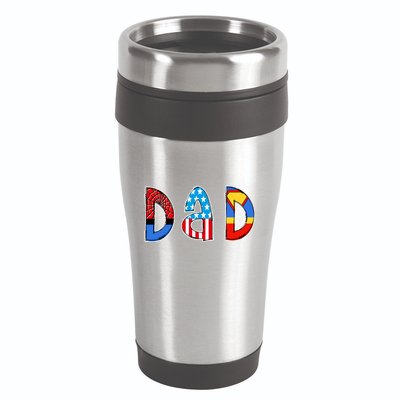 Dad Superhero Father's Day Gift 16oz Travel Tumbler