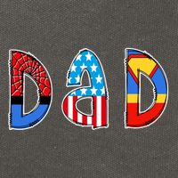 Dad Superhero Father's Day Gift Cotton Canvas Backpack