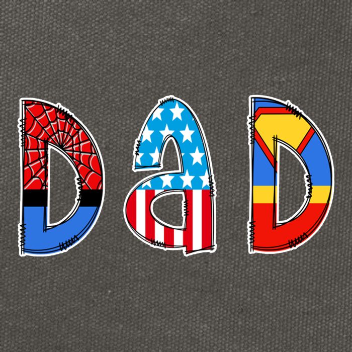 Dad Superhero Father's Day Gift Cotton Canvas Backpack