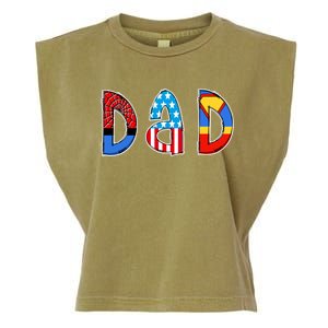 Dad Superhero Father's Day Gift Garment-Dyed Women's Muscle Tee