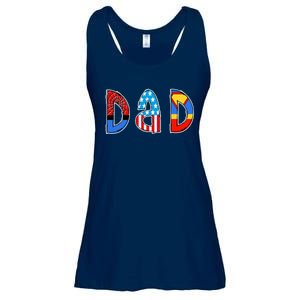 Dad Superhero Father's Day Gift Ladies Essential Flowy Tank