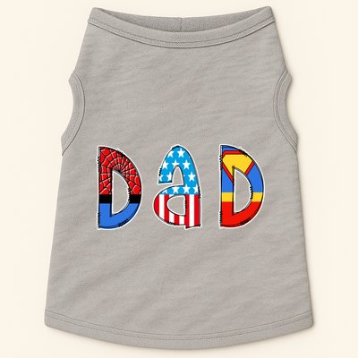 Dad Superhero Father's Day Gift Doggie Tank