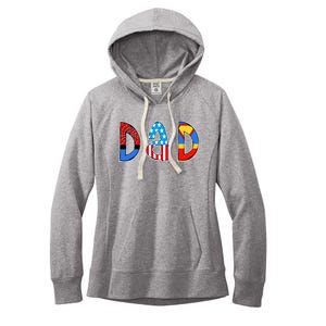 Dad Superhero Father's Day Gift Women's Fleece Hoodie