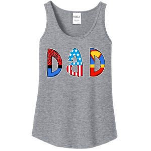 Dad Superhero Father's Day Gift Ladies Essential Tank