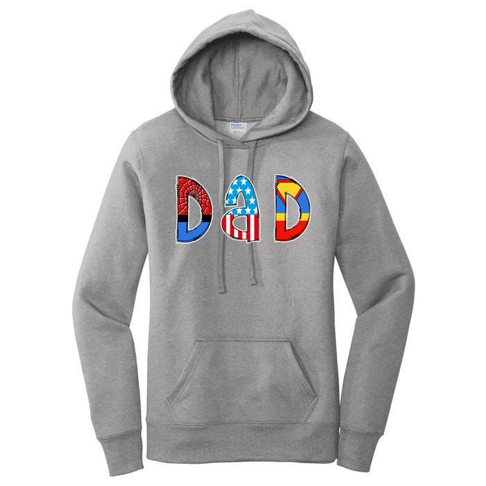 Dad Superhero Father's Day Gift Women's Pullover Hoodie