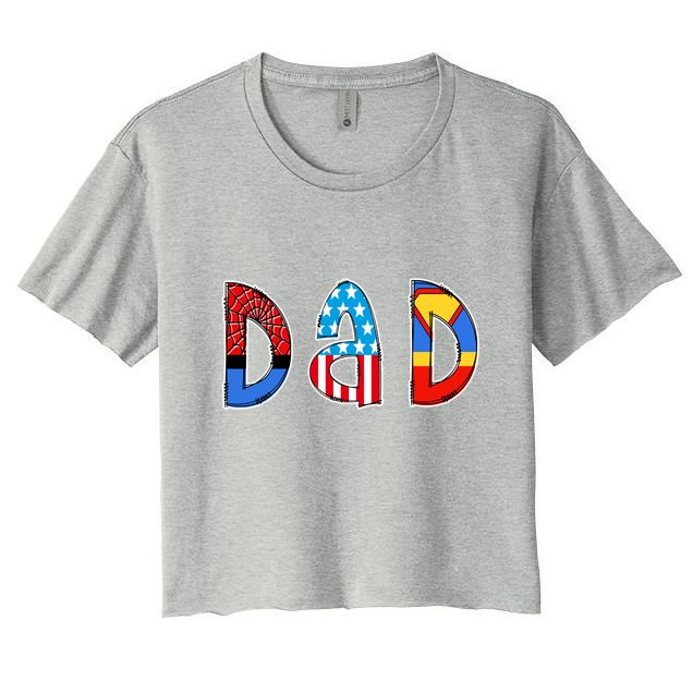 Dad Superhero Father's Day Gift Crop Top