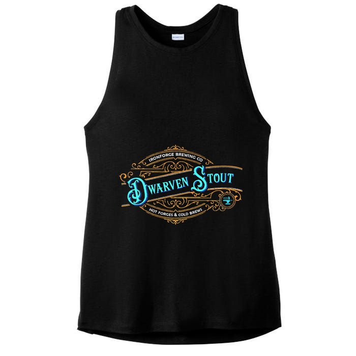 Dwarven Stout Funny Dwarf Beer Gamer Brewery Ladies PosiCharge Tri-Blend Wicking Tank