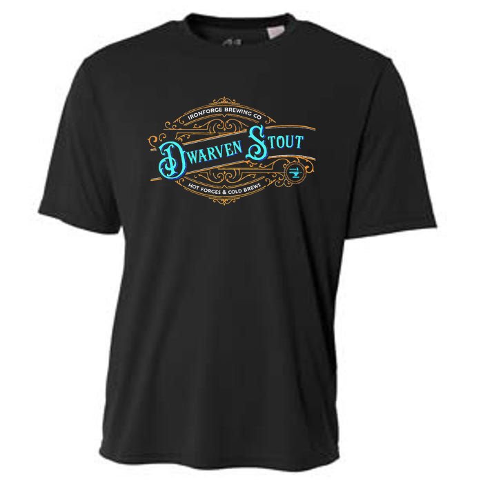 Dwarven Stout Funny Dwarf Beer Gamer Brewery Cooling Performance Crew T-Shirt