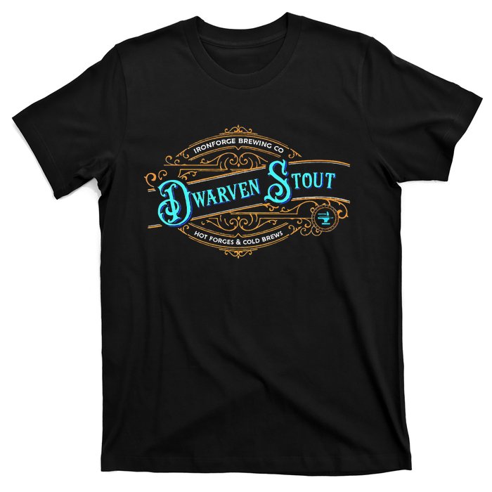 Dwarven Stout Funny Dwarf Beer Gamer Brewery T-Shirt