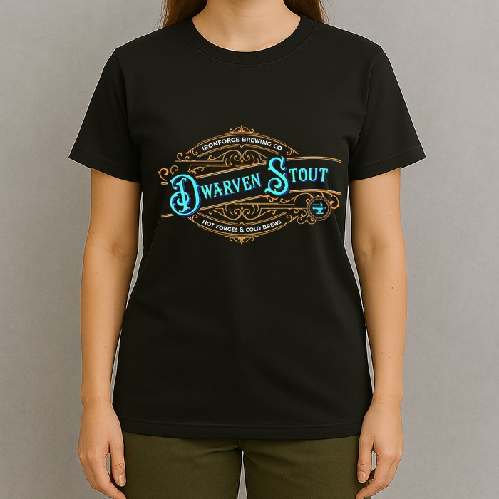 Dwarven Stout Funny Dwarf Beer Gamer Brewery T-Shirt