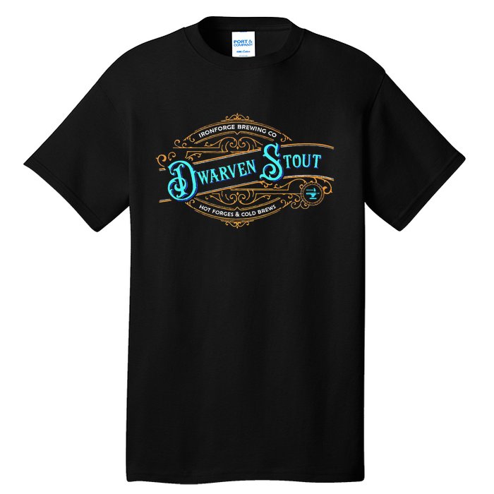 Dwarven Stout Funny Dwarf Beer Gamer Brewery Tall T-Shirt