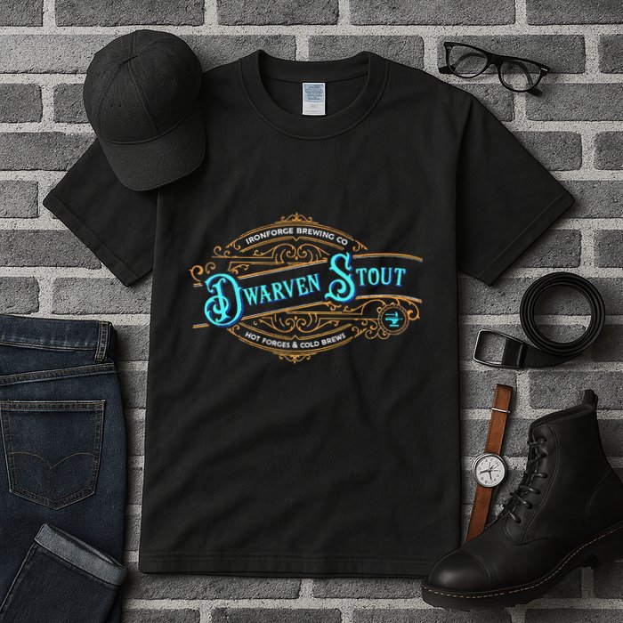 Dwarven Stout Funny Dwarf Beer Gamer Brewery Tall T-Shirt