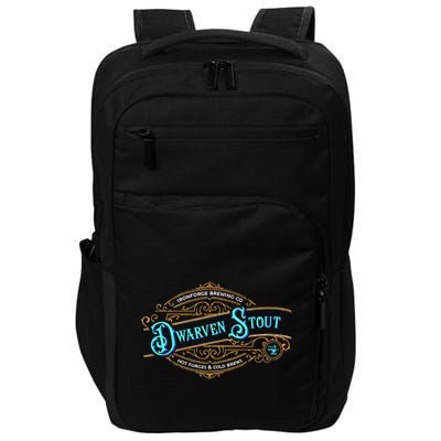 Dwarven Stout Funny Dwarf Beer Gamer Brewery Impact Tech Backpack
