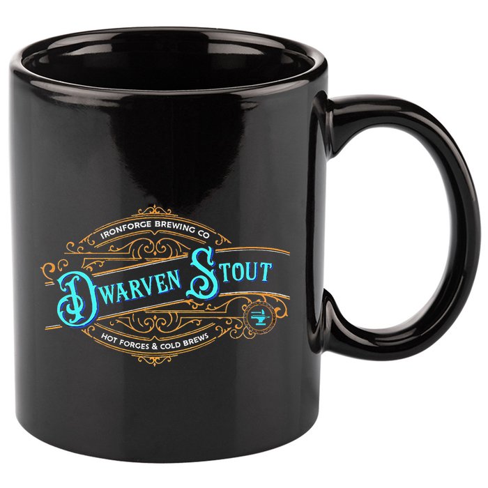 Dwarven Stout Funny Dwarf Beer Gamer Brewery 11oz C Handle Ceramic Mug