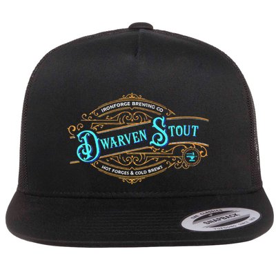 Dwarven Stout Funny Dwarf Beer Gamer Brewery Flatbill Hat