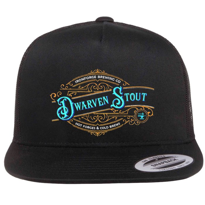 Dwarven Stout Funny Dwarf Beer Gamer Brewery Flatbill Hat